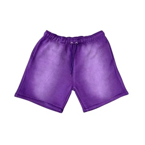 Nouvelle Arrivée Short Homme Délavé à l'Acide 100% Coton Molleton Bouclette Personnalisable Effet Vieilli Style Urbain Vintage 2026 - Product Image 3