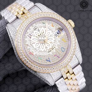 Montre de luxe Charm_Jewells en acier inoxydable 38 mm, analogique à quartz, bracelet tendance pour femme, affichage de la date, fermoir pliant - Product Image 3