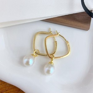 Pendientes de Perlas de Agua Dulce de Alta Gama, Geométricos, con Temperamento Natural y Exquisito de Zhuji, Multiusos - Product Image 5