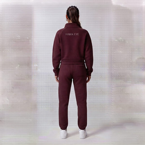 Conjunto Deportivo de 2 Piezas para Mujer, con Capucha, de Forro Polar, Manga Corta, Estilo Versátil, Largo hasta la Rodilla, 100% Algodón, 320g - Product Image 5