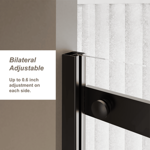 Porta Doccia Scorrevole Singola Senza Telaio 60 Pollici L x 72 Pollici A, Vetro Temperato Trasparente Spessore 1/4 di Pollice, Binario a Rulli in Zinco, Bagno Moderno - Product Image 5
