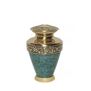 Elegante Urna Funeraria de Latón con Grabado Floral Europeo/Americano para Cenizas Humanas o de Mascotas, Ecológica, Calidad de Exportación - Product Image 3