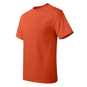 Camiseta de Cuello Redondo Color Naranja para Hombre, 100% Mezcla de Algodón, Secado Rápido, Manga Corta, Informal, Básica - Product Image 3