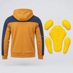 Top Quality Biker Armored Hoodies <b>Lined</b> With Hat Velvet for Warmth <b>Coat</b> Armor Motocross <b>Fleece</b> Biker Armored Hoodies - Product Image 5