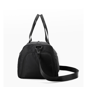 Unisex Brown Nylon Gym Duffel <b>Bag</b> 20-<b>30L</b> Zipper Closure Casual Durable with Soft Handle and Adjustable Strap - Product Image 5