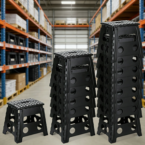 كرسي قابل للطي حديث مخصص بارتفاع من 9 إلى 18 بوصة، شكل مستطيل، مصنوع من البلاستيك، مناسب للتخييم والحدائق والرحلات الخارجية - Product Image 6