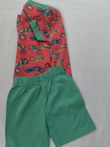 Ensemble d'été décontracté pour garçon 100% T-shirts et shorts en coton doux et frais motif floral compact peigné - Product Image 5