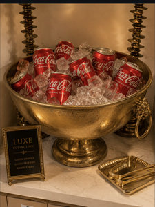 Présentoir de luxe en métal doré pour coupes à glace, refroidisseur de boissons, support décoratif pour bouteilles de champagne, bol de service pour fêtes - Product Image 3