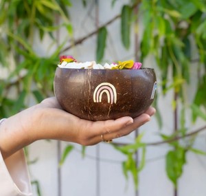 Bol en noix de coco de haute qualité, fait main, écologique, naturel, durable, poli, réutilisable, produit de service pour la cuisine et la salle à manger - Product Image 5