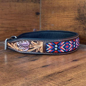 Mode Premium Designer personnalisé en cuir repoussé perlé luxe réglable robuste collier de chien fabricant en gros colliers pour animaux de compagnie - Product Image 4