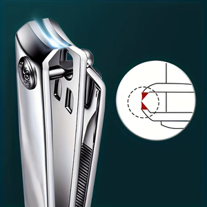Coupe-ongles grand format avec lime intégrée, outil de toilettage pratique, adapté aux soins quotidiens des ongles, lame droite, pointe arrondie durable - Product Image 5