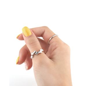 Oem design personnalisé bijoux en argent sterling 925 bague en bambou en argent bague au design simple pour les femmes - Product Image 2