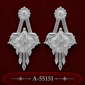 Pendientes redondos de estilo vintage con cuentas colgantes – Joyería de moda en tono dorado y plateado 55150 - Product Image 2