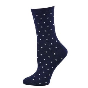 Confezione da 2 paia di calzini da donna in cotone con motivo a pois, stile sportivo - Product Image 3