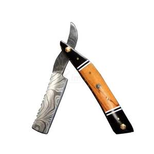 Navaja de Afeitar Clásica Negra, Manual, Recta, Profesional para Barbería, de Acero Inoxidable - Product Image 2