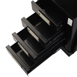 Carrello Portatile in Acciaio Nero a 4 Cassetti con Ruote per Saldatura e Stoccaggio - Product Image 4