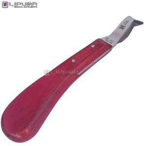 Couteau à sabots LIPUMA EDGELINE OTTAVIA Loop Hoof 21,5 cm, lame en acier inoxydable J-2, manche en bois, professionnel, pour sabots de cheval de qualité supérieure - Product Image 1