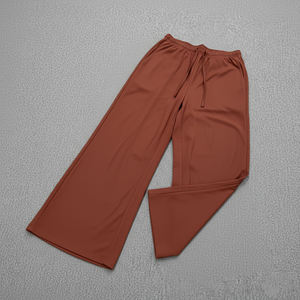 Pantalones de chándal de forro polar extragrandes personalizados para mujer, ropa informal de invierno, pantalones planos de encaje de ajuste regular con estampado personalizado - Product Image 3