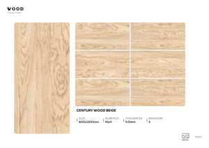 Azulejos de porcelana con acabado mate de la colección Luxury Wood, tamaño 600x1200, con aspecto de madera, para pisos y paredes, para diseño de interiores de casas modernas. - Product Image 3
