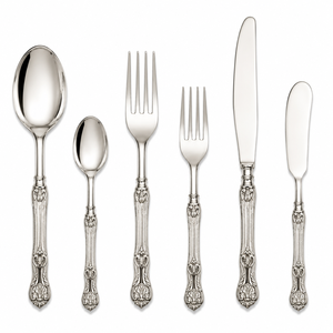 Juego de Cubiertos Premium Royal Silver con Mango Plateado, Cuchara, Tenedor, Cuchillo, Acero Inoxidable, Vajilla para Mesa de Comedor - Product Image 3