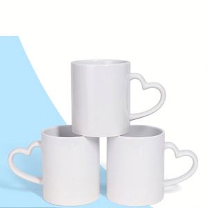11Oz Simple Round Handle Sublimation Blank Ceramic <b>Mug</b> White Body Custom Logo Heat Transfer Coffee <b>Mugs</b> - Product Image 3
