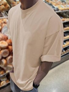 Camiseta Oversize de Algodón de Lujo para Hombre, Estilo Hip Hop, Manga Corta, Tejido Grueso, Top de Moda de Verano - Product Image 3