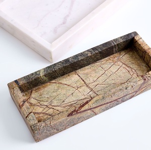 Plateau à bijoux en marbre en forme de cœur, organisateur romantique de bijoux, plateau de rangement pour bagues et boucles d'oreilles, décoration de coiffeuse en pierre naturelle, support pour souvenirs - Product Image 6