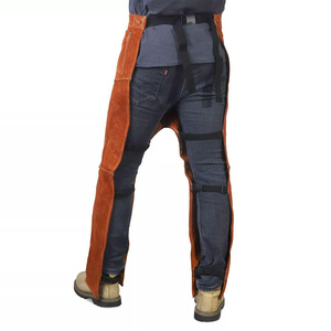 Pantalon de soudeur en cuir de vachette industriel, protection contre le feu, anti-chaleur, ignifuge, antistatique, anti-coupure, résistance à la chaleur 500-1000°C - Product Image 6