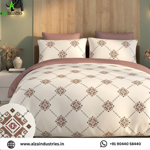 Juego de Sábanas de Algodón Super King |   Ropa de Cama con Estampado de Diamantes, Juego de Cama Suave de Primera Calidad con Fundas de Almohada, Transpirable y Duradero - Product Image 2