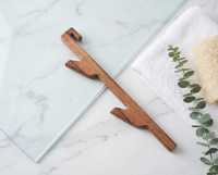 Support mural vintage en bois écologique pour douche, forme personnalisée, accessoire de salle de bain