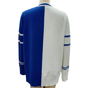 เสื้อคาร์ดิแกนคอวี Zeta Phi Beta Sorority สำหรับผู้หญิง สีน้ำเงินขาว ลายตัวอักษรกรีก สไตล์วินเทจ ถักนิตติ้ง แขนยาว ความยาวปกติ - Product Image 4