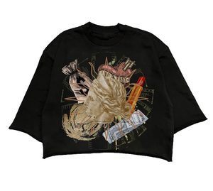 Vintage <b>Y2k</b> Printed Heavy Jersey Oversized Regular Fit Men's Tshirt 100% Cotton Knitted O-Neck Quick Dry Breathable - Product Image 1
