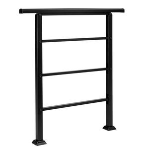 Mains courantes extérieures transitionnelles en fer forgé pour 1-3 étapes Kit d'installation facile en noir-Même 66442124 - Product Image 1