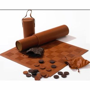 Échiquier pliable en cuir véritable de luxe, pièces d'échecs professionnelles en bois Staunton avec sac de rangement à fermeture éclair, pour les tournois et les voyages - Product Image 4