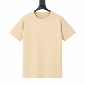 Camiseta Clásica de Cuello Redondo para Hombre, Corte Clásico, Color Beige, Algodón Grueso de Primera Calidad, Estilo Casual, Ecológica, Vintage - Product Image 6