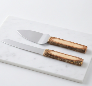 Serveur de gâteau moderne avec manche en bois brut bel outil de coupe de gâteau parfait pour la cuisson à domicile dessert service et usage décontracté - Product Image 1
