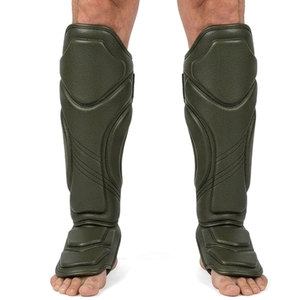Protectores de Espinilla de Cuero Personalizados para Adultos, para Muay Thai, Kickboxing, Entrenamiento de MMA, Acolchado Ligero, Antideslizantes, Seguros y Cómodos, Venta al Por Mayor - Product Image 1