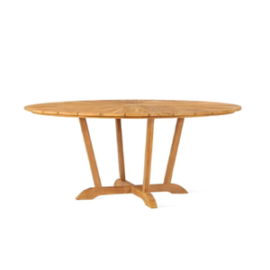Table ronde de style classique pour restaurant, en bois massif, pour la décoration de la maison et de jardin. - Product Image 2