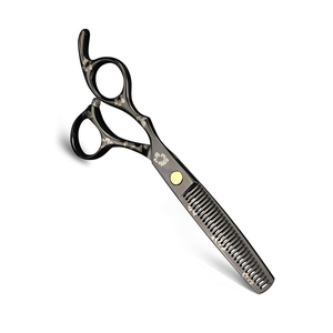Professional High Quality Stainless Steel Blade Hairdressing <b>Thinning</b> Scissors with Black Handle Straight Type for Beauty Use - Product Image 5