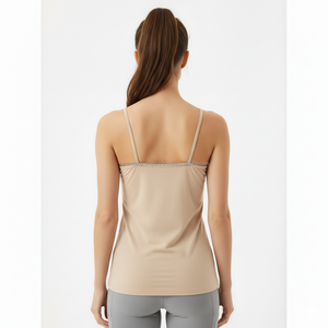 Private Label 100% Cotton Jersey <b>Spaghetti</b> <b>Strap</b> <b>Tank</b> <b>Top</b> Women Front Custom Brand Logo Plain Blank OEM Wholesale - Product Image 5