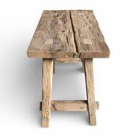 Tabouret en bois rustique vintage, finition naturelle, structure durable, pour la décoration de meubles de maison