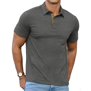 Camisas Polo de Hombre de Lujo, 100% Algodón, Corte Slim, Secado Rápido, Bordadas, Manga Corta, Tejidas, Uniformes, Antiarrugas, para Golf - Product Image 6