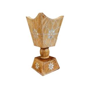 Ramadan Eid Special 2026 Religious Spring Eco-Friendly Mango Wood Sea Shell Bakhoor <b>Burner</b> <b>Incense</b> Holder Mother Pearl Madhkan - Product Image 1