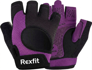 Rexfit Professional Half-Finger Gym Fitness <b>Gloves</b> High-Elastic Breathable Mesh Microfiber Non-slip Silicone Accept Customized - Product Image 1