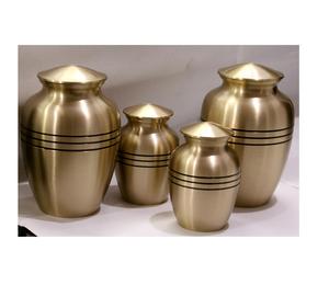 Executive Brass Adult Cremation Memorial Funeral <b>Ash</b> Holder <b>Keepsake</b> Urn Featuring Decorative Threaded Closure Style - Product Image 4