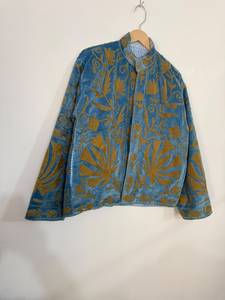 Wholesale Eco-Friendly Cotton Lining Handmade <b>Velvet</b> Embroidered Boho <b>Jacket</b> Custom Embroidery <b>Men</b> Women Floral Design Suzani - Product Image 6