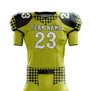 Uniforme de Fútbol Americano Personalizado Unisex, Manga Corta, Poliéster Impreso, Antibacterial, Anti-UV, Transpirable, de Secado Rápido, Venta Caliente - Product Image 2