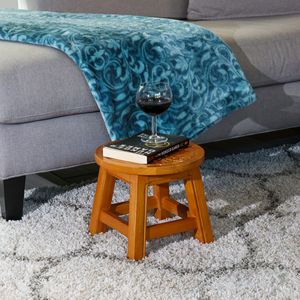 Carved Wooden <b>Step</b> <b>Stool</b> with Butterflies Natural Kids' Furniture - Product Image 5