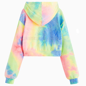 เสื้อฮู้ดครอปท็อปผู้หญิงสำหรับฤดูหนาว ผ้าฝ้าย 100% สกรีนโลโก้ด้านหน้า ขายส่ง ผลิตในปากีสถาน - Product Image 2