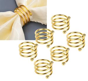 Anillos de Servilleta de Alambre Metálico Ligeros de Diseño Único, Clásicos y Elegantes, Accesorios Unisex para Mesa de Comedor, Disponibles para la Venta - Product Image 3